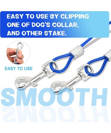 Super Floor Anchor Dog Leash - 10m Blue Earth Anchor & Skewers for Large Dogs | Best Dog Beach Accessories - Buy Online on GoSupps.com