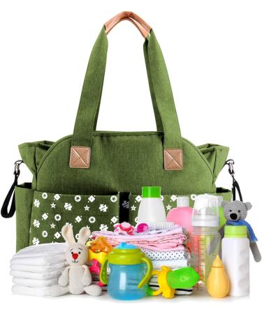 Homlynn Baby Nappy Changing Tote Bag Satchel - Classic Grey | 12 Pockets, Large Storage, Pram Straps | Ideal for Travel & Diaper Essentials - Buy Online on GoSupps.com