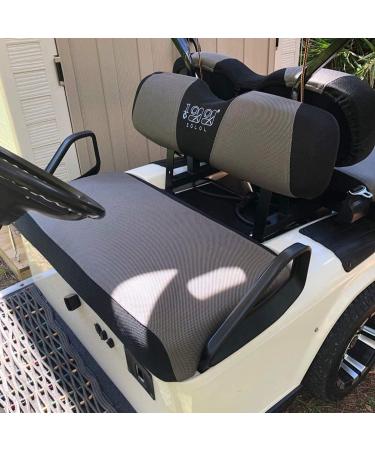 10L0L Universal Golf Cart Seat Covers - Durable Breathable Material - EZGO TXT RXV Club Car DS - Brown-Grey/Black - Easy Install - Buy Online on GoSupps.com