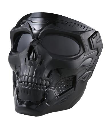 Skull Mask Full Face Tactical Masks for CS Survival Games Shooting Cosplay Movie Paintball Halloween Scary Masks Black