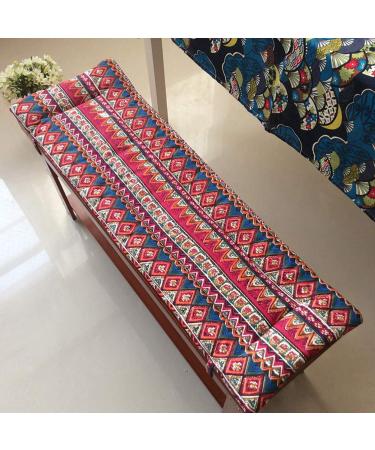 Comfortable 2 or 3 Seater Bench Mat Non-Slip Garden Bench Cushion with Fixing Ties Stylish Beautiful Printed Seat Cushion for Garden Chair