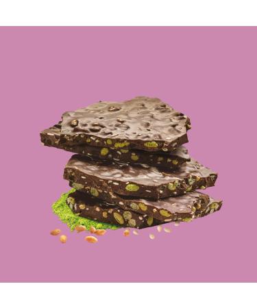 Prana Organic Matcha Magic - 62%Chocolate Bark Roasted Sesame Seeds Crispy Pice & Matcha Tea - Fair trade Vegan Snacks Non-GMO 100g - Buy Online on GoSupps.com
