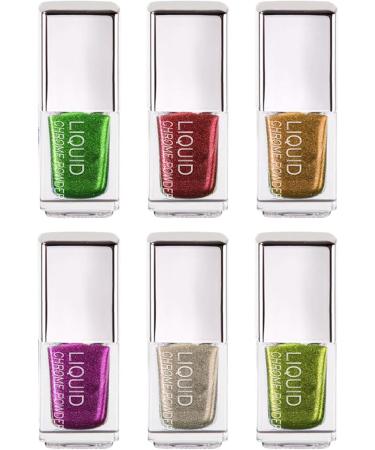 Lot de 6 poudres scintillantes pour ongles holographiques Finition miroir pour f tes et usage quotidien 01Style - Buy Online on GoSupps.com