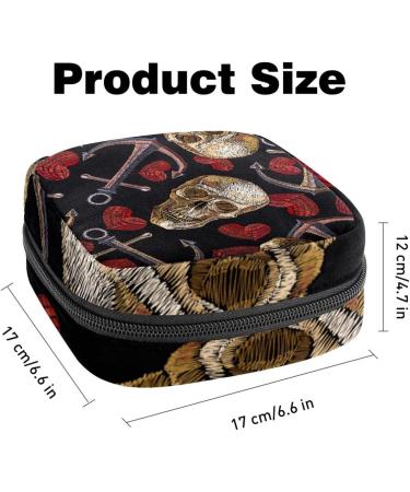 Shop Stylish Women's Totenkopf-Pattern Binding-Up Bags | Durable Tampon Storage with Zip Pockets - Buy Online on GoSupps.com