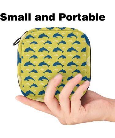 Storage Bags for Women's Bandages | Nautical Dolphin Design | Portable Menstrual Pad & Tampon Holders - Buy Online on GoSupps.com