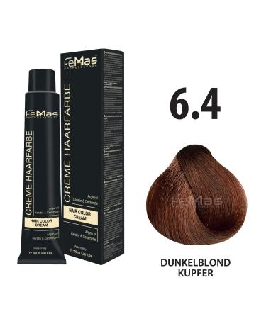 Femmas 3X Dark Blonde Copper 6.4 - Professional Argan Oil Hair Color Cream | Permanent Radiant Tint 100ml - Buy Online on GoSupps.com