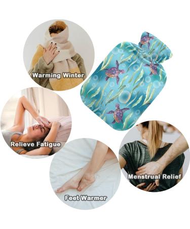 NAANLE Sea Turtle Hot Water Bottle - 1L with Cover & Transparent Bag | Pain Relief Heat & Cold Therapy for Bed Hands & Feet - Buy Online on GoSupps.com