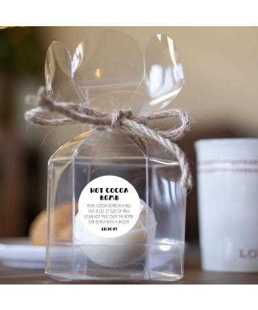 Hot Cocoa Bomb Instruction Sticker Tags - 30 Pack | Black & White Design | Supplies for Hot Cocoa Bombs - Buy Online on GoSupps.com