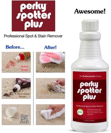 Perky Plus Stain Remover - 32 oz | For Carpet, Cars, Clothes, Couches - Buy Online on GoSupps.com