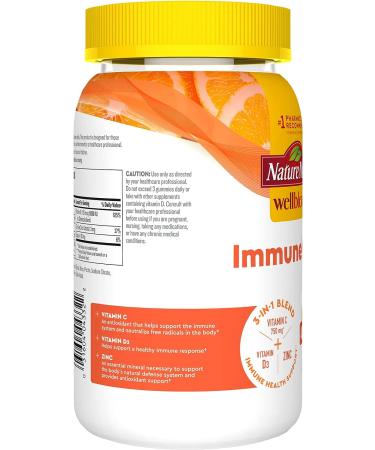 Nature Made ImmuneMAX Gummies 750mg Vitamin C + Zinc & Vitamin D3 5000 IU - 42 Tangerine Flavor Gummies - Buy Online on GoSupps.com