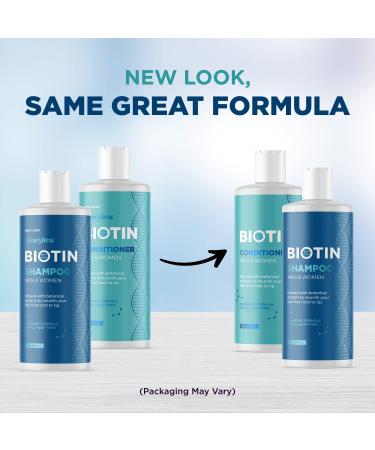 Biotin Volumizing Shampoo & Conditioner Set for Dry, Damaged Hair - Sulfate-Free with Biotin, Coconut Oil, Keratin - 8 Fl Oz (Pack of 2) - Buy Online on GoSupps.com
