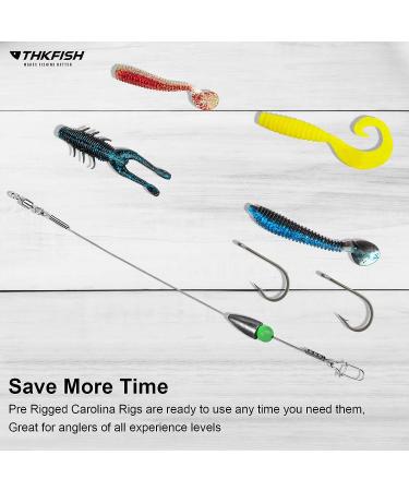 THKFISH Bullet-Weights Carolina Ready Rigs - Pre-Rigged 1/5oz, 1/4oz, 3/8oz Fishing Weights - Color A - Pack of 10 - Buy Online on GoSupps.com