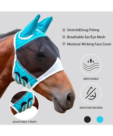 gosduiwip Breathable and Easy to Fly Mask for Horses - Stay Protected All Day Long Comfortable Polyester Horses Accessories Black M M Black - Buy Online on GoSupps.com