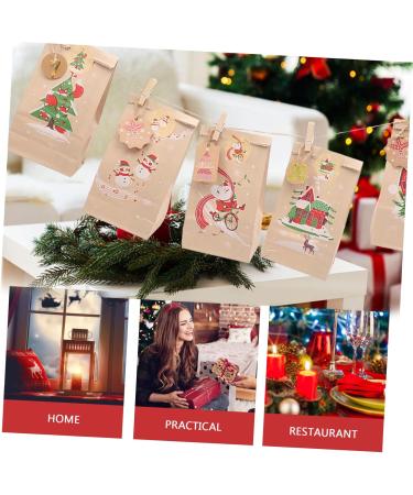 MUSISALY 1 Set Candy Pouch Santa Bags Christmas Advent Calendar Bags Advent Calendar Pouches Xmas Bags Paper As Shown 18.00X9.00X1.00CM - Buy Online on GoSupps.com
