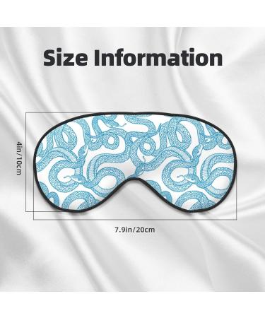 Shop Blue Snake Print Sleep Eye Mask - Soft Eyeshade for Travel & Night Sleeping | Comfortable Blindfold with Elastic Strap - Buy Online on GoSupps.com