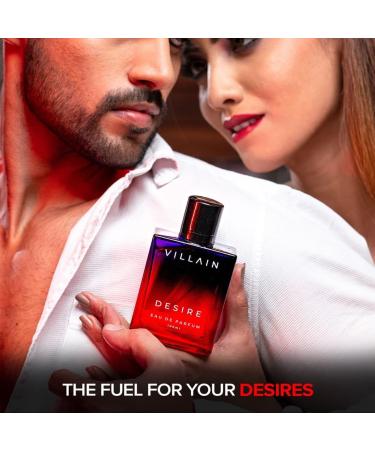 Villain's Desire Perfume for Men | Vanilla Amber & Patchouli | Long Lasting Premium Eau de Parfum - 100ml - Buy Online on GoSupps.com