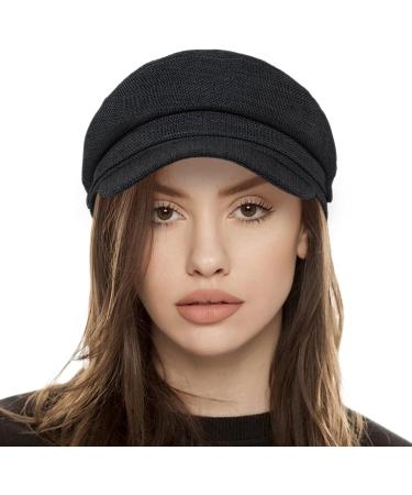 ColorSun Women's Black Newsboy Caps Beret Hat for Fashion Ladies - Buy Online on GoSupps.com
