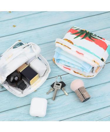2pcs Period & Menstrual Cup Storage Bags with Zipper- Portable & Feminine Sanitary Napkin Pouch for Teen Girls & Women - Buy Online on GoSupps.com