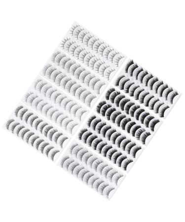 FRCOLOR 80 Pairs Lashes for Women Beauty Favors Supplies False Eyelashes Beauty Long Lashes Cosplay Lashes Makeup Eyelash Curl Flat Lashes Beauty Kit Natural Eyelashes Tool 3d Make up