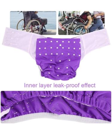 Buy Washable Adult Diapers - Adjustable Cloth Diaper Pants for Incontinence Care | Breathable & Reusable Purple Diapers - Buy Online on GoSupps.com