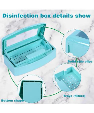 Plastic Sterilizing Tray-Barbicide Sterilization Tray Clean Sterilizer Box Storage Organizer for Nail Tweezers Hair Salon Spa & Cutter Manicure Equipment-Clear Lid blue - Buy Online on GoSupps.com