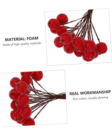 ABOOFAN 400 Pcs Artificial Berries Christmas Berries Christmas Ornament Simulation Red Berry Artificial Flower Decor Red Berry Adornments Simulated Red Berry Double Head Plant Foam - Buy Online on GoSupps.com