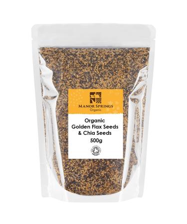 Organic Golden Flax Seed & Chia Seed Mix 500g - Buy Online on GoSupps.com