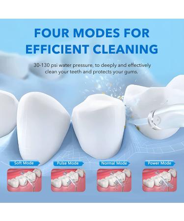 BEBEN Cordless Water Flosser - 4 Modes for Teeth Cleaning | Portable & Rechargeable Dental Oral Irrigator - 300ml | IPX7 - Home & Travel | Creamy White - Buy Online on GoSupps.com