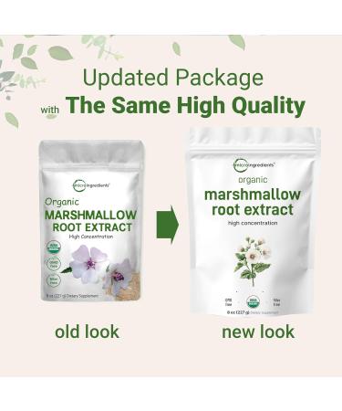 Organic Marshmallow Root Tea Powder 4oz - Digestive Support, Filler-Free & Non-GMO - Vegan-Friendly - Buy Online on GoSupps.com