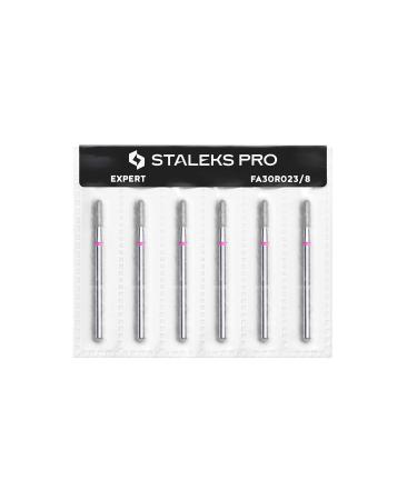 Diamond Drill Bit Bits Manicure Pedicure Nail "Cyliner " Red 2.3mm Staleks (Red/Fine)