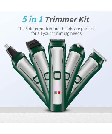 Mnytyel 5-in-1 Hair Clipper Beard Trimmer Hair Trimmer for Men Cordless Mustache Nose Trimmer Body Groomer Hair Cutting Kit with Storage Bag and Storage Base USB Rechargeable & LED Display - Buy Online on GoSupps.com