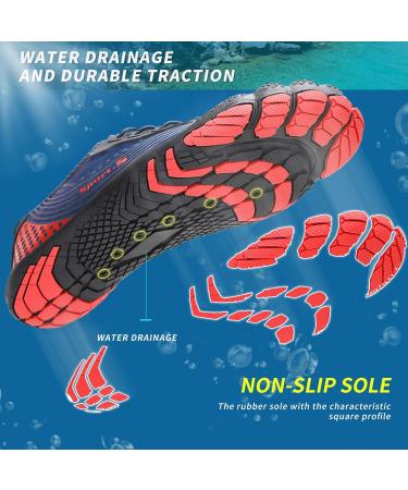 ZHR Marina Red Water Shoes for Men & Women - Aqua Barefoot Beach & Swimming Shoes (EU Size 44) - Buy Online on GoSupps.com