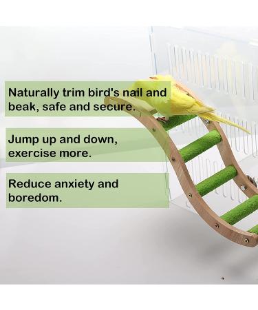 Bird Wooden Ladder Toy for Climbing and Chewing - Pet Parrots Cage Accessories and Play Platform - Buy Online on GoSupps.com