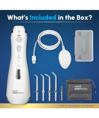 Waterpik Cordless Advanced Water Flosser - ADA Accepted, Rechargeable & Portable - White WP-560 - Buy Online on GoSupps.com
