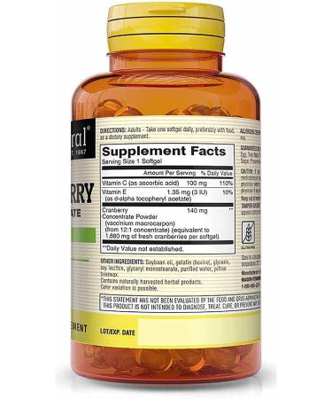 Mason Natural Cranberry Concentrate 90 Softgels - Powerful Antioxidant & Urinary Health Support - Buy Online on GoSupps.com