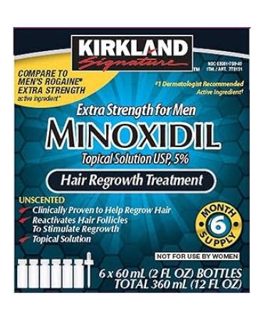 Kirkland Signature Minoxidil for Men 5% Minoxidil Hair Regrowth Treatment - 6 Month.