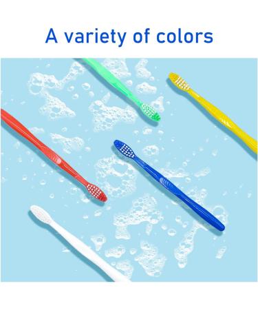 500 Pack Disposable Toothbrushes - Multi Color Individually Wrapped Travel Toothbrushes for Donations Gifts & Hotels | Bulk Manual Soft Bristle Tooth Brush Set - Buy Online on GoSupps.com