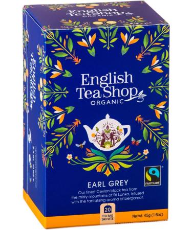  English Tea Shop English Tea Shop | Organic black tea and fair trade bergamot | Earl Grey Natural Bergamot Flavors - 2 x 20 Filters (80g) - Buy Online on GoSupps.com