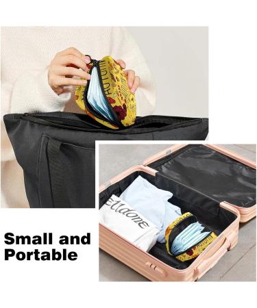 Stylish Menstruation Pad Bag with Zipper | Women's Napkin & Tampon Organizer | Autumn Batur Floral Design - Buy Online on GoSupps.com