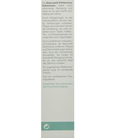 Logodent Natural White Peppermint Toothpaste - Vegan Gentle Teeth Whitening & Enamel Protection - 75ml - Buy Online on GoSupps.com