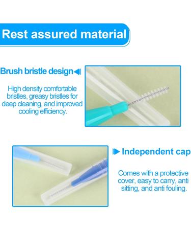 100 Interdental Brushes - Effective Tooth Cleaning Tools for Narrow Gaps | Toothpick Cleaners for Fresh Teeth - Buy Online on GoSupps.com