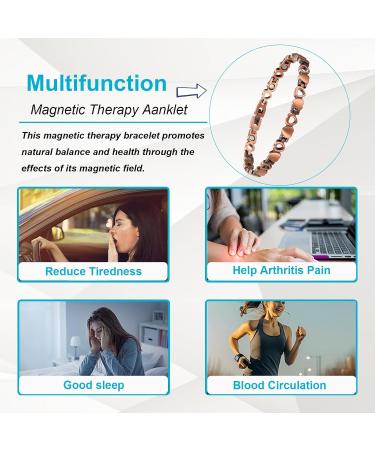 Shop 99% Pure Copper Heart Shape Magnetic Ankle Bracelet for Women | Stylish Fashion Jewelry Gift - Buy Online on GoSupps.com