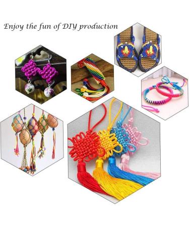 2 Pack 2.5mm x 218 Yards White Satin Nylon Rattail Cord for Jewelry and Shoes - White Trim Thread for Bracelets and Necklaces - Buy Online on GoSupps.com