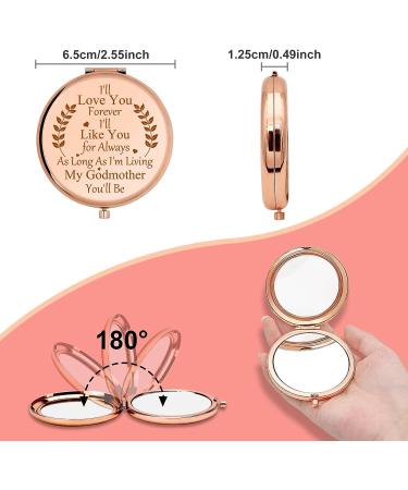 Mother's Day Godmother Gift from Goddaughter/Godson | Compact Mirror for Aunt, Mom, Coworker | Christian Baptism/Prayer Gift | Rose Gold Makeup Mirror - Buy Online on GoSupps.com