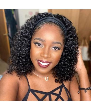 Feibibin wig headband natural real hair 12 inch curlers headband Perfect women curly hair long brazilian perfect for black women deep curly real hair 12 inch/30 cm deep yarn - Buy Online on GoSupps.com