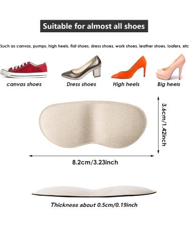 Sibba 8 Pairs Microsuede Heel Cushion Pads - Comfortable Heel Grips for Loose Shoes - Self-Adhesive Heel Liners - Anti-Blister and Heel Pain Relief - Nude - Buy Online on GoSupps.com