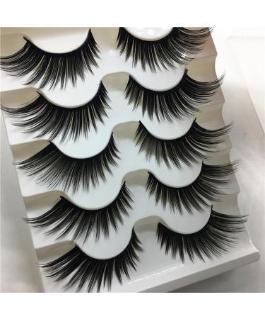 5 Pairs 5D False Eyelashes - Handmade Thick Fluffy Artificial Eyelashes for Makeup & Cosplay - Long-Lasting Black Nerzimitat - Buy Online on GoSupps.com