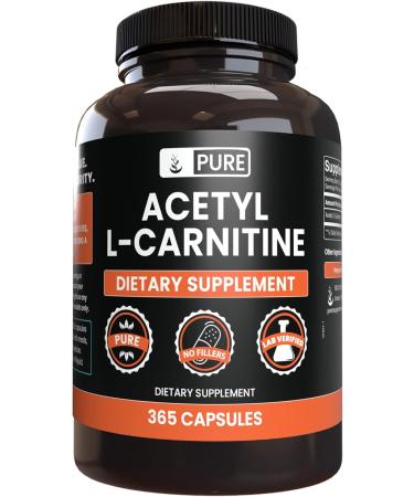 Pure Original Ingredients Acetyl L-Carnitine L-Glutamine and BCAA Capsule Bundle (365 Capsules Each) No Magnesium or Rice Fillers - Buy Online on GoSupps.com
