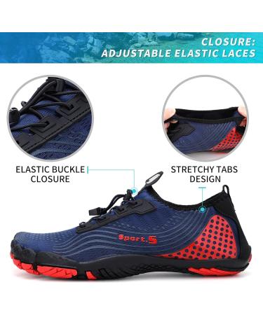 ZHR Marina Red Water Shoes for Men & Women - Aqua Barefoot Beach & Swimming Shoes (EU Size 44) - Buy Online on GoSupps.com