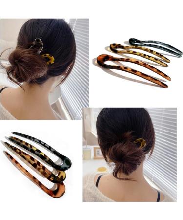 CCHAMP 3x Large U shaped hair pin clip hairpin for gripping bun french style 2 prongs fork sticks hair bun grip pin chignon holder clip for women girls hairstyle accessories - Buy Online on GoSupps.com